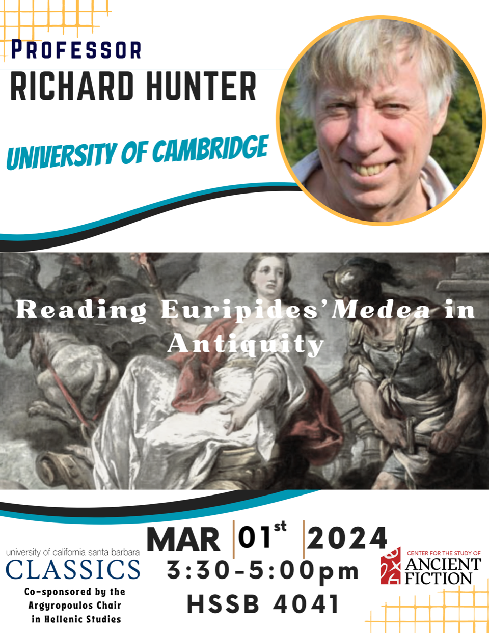 Richard Hunter (University of Cambridge): "Reading Euripides' Medea in Antiquity" @ HSSB 4041