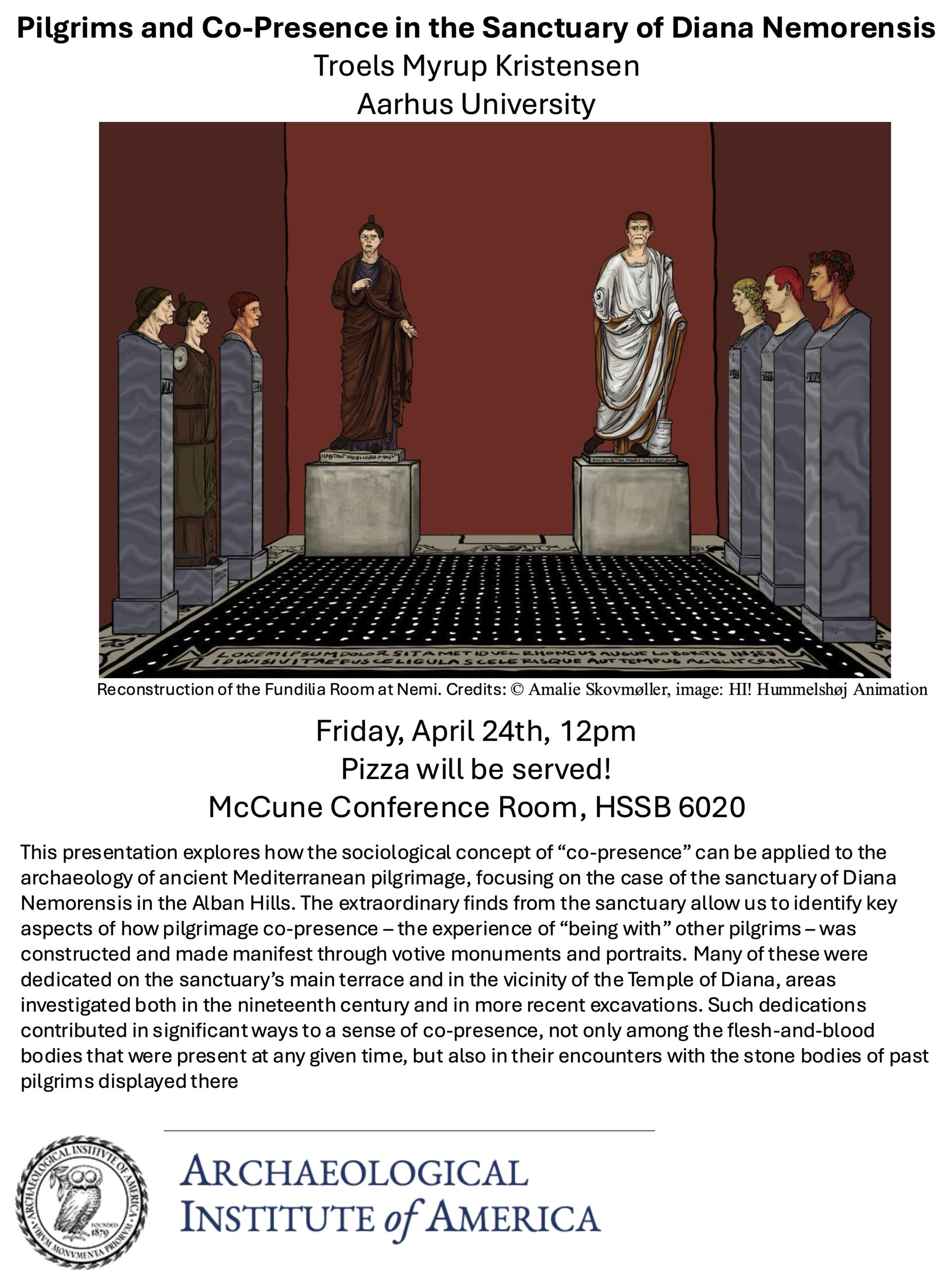 Troels Myrup Kristensen (Aarhus University): "Pilgrims and Co-Presence in the Sanctuary of Diana Nemorensis" @ HSSB 6020